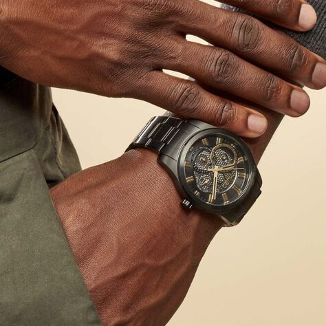 Montre Hugo Skeleton Noir - Montres Homme | Histoire d’Or