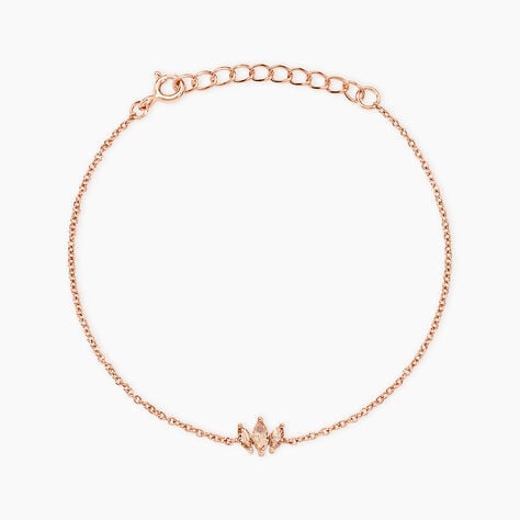 Bracelet Duchesse Argent Rose Oxyde De Zirconium - Bracelets Femme | Histoire d&rsquo;Or