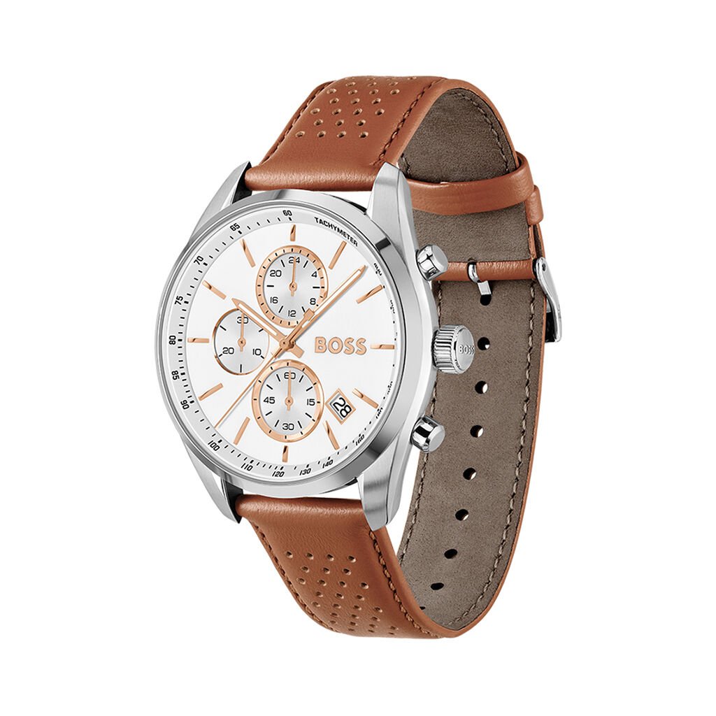 Montre Boss Grand Prix 44 Blanc - Montres Homme | Histoire d&rsquo;Or
