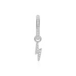 Cr&eacute;ole Unitaire Ancelin Rondes Argent Blanc Oxyde De Zirconium - Piercings d'oreilles Femme | Histoire d&rsquo;Or