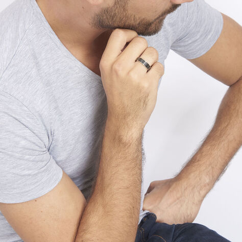 Bague Wallace Acier Blanc - Bagues fantaisie Homme | Histoire d’Or