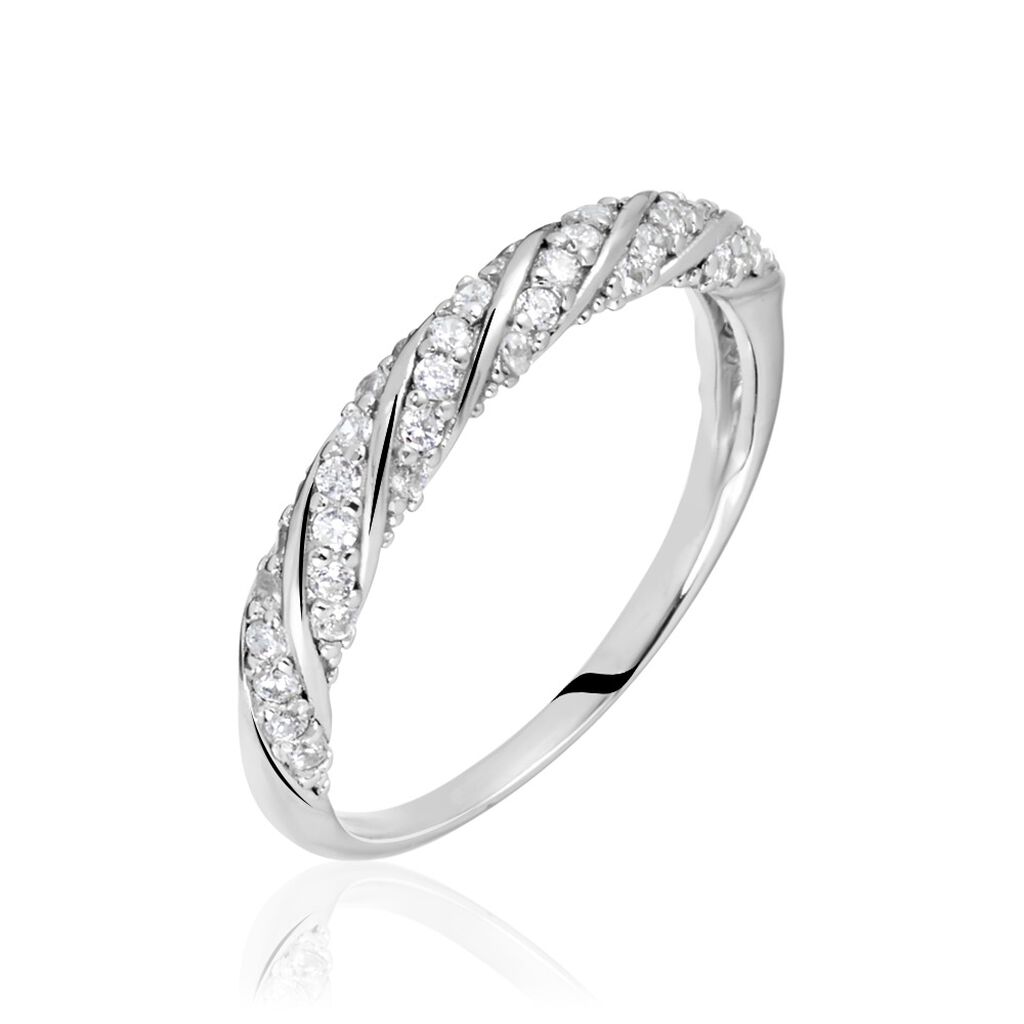 Bague Argent Blanc Clayton Oxydes De Zirconium - Bagues avec pierre Femme | Histoire d’Or