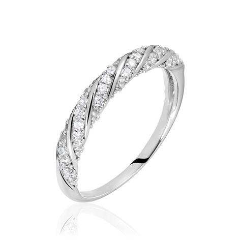 Bague Argent Blanc Clayton Oxydes De Zirconium - Bagues avec pierre Femme | Histoire d’Or