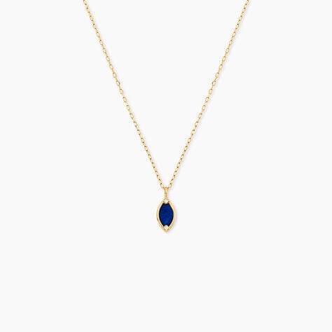Collier Chelo Or Jaune Lapis Lazuli Oxyde De Zirconium - Colliers Femme | Histoire d&rsquo;Or