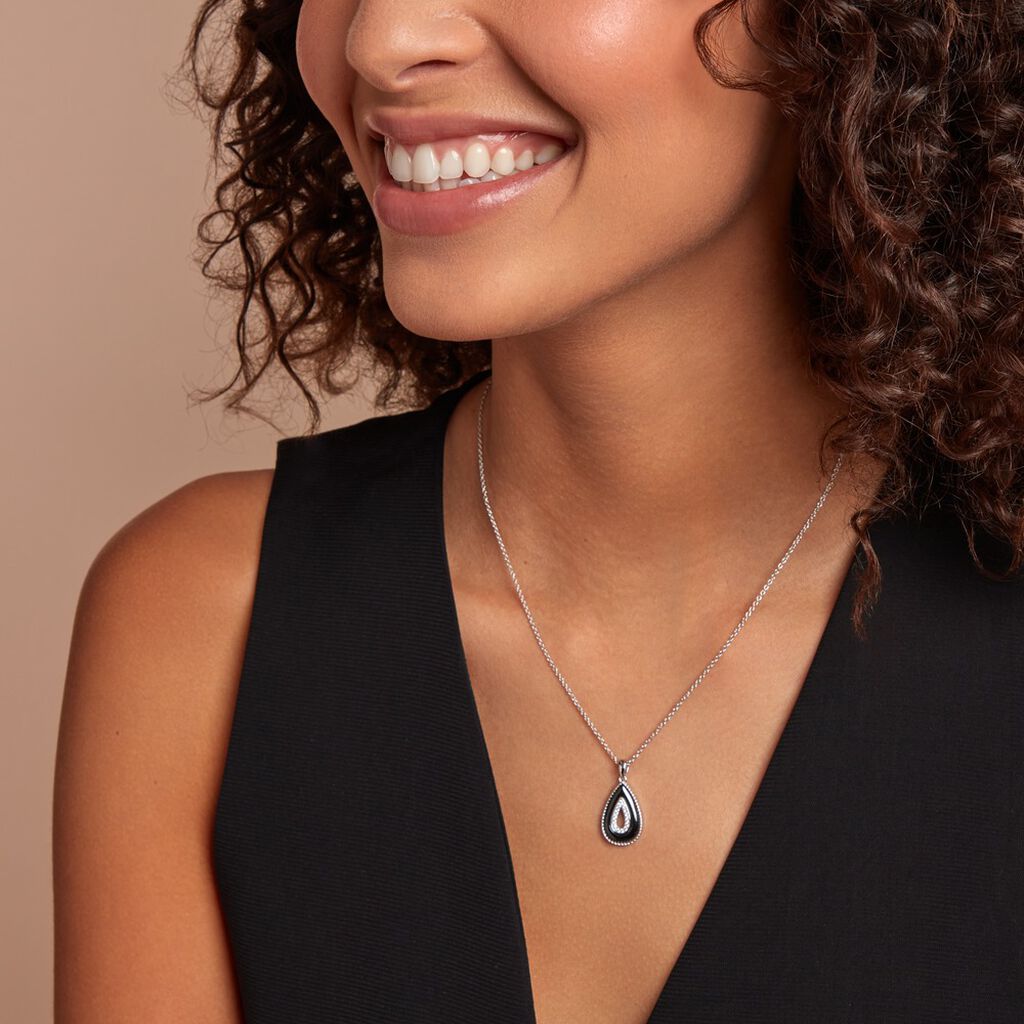 Collier Boyce Argent Blanc Céramique Oxyde De Zirconium - Colliers fantaisie Femme | Histoire d’Or