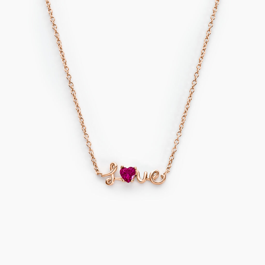 Collier Olufe Argent Rose Oxyde De Zirconium