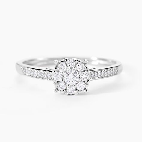 Bague Cilka Or Blanc Diamant - Bagues avec pierre Femme | Histoire d&rsquo;Or