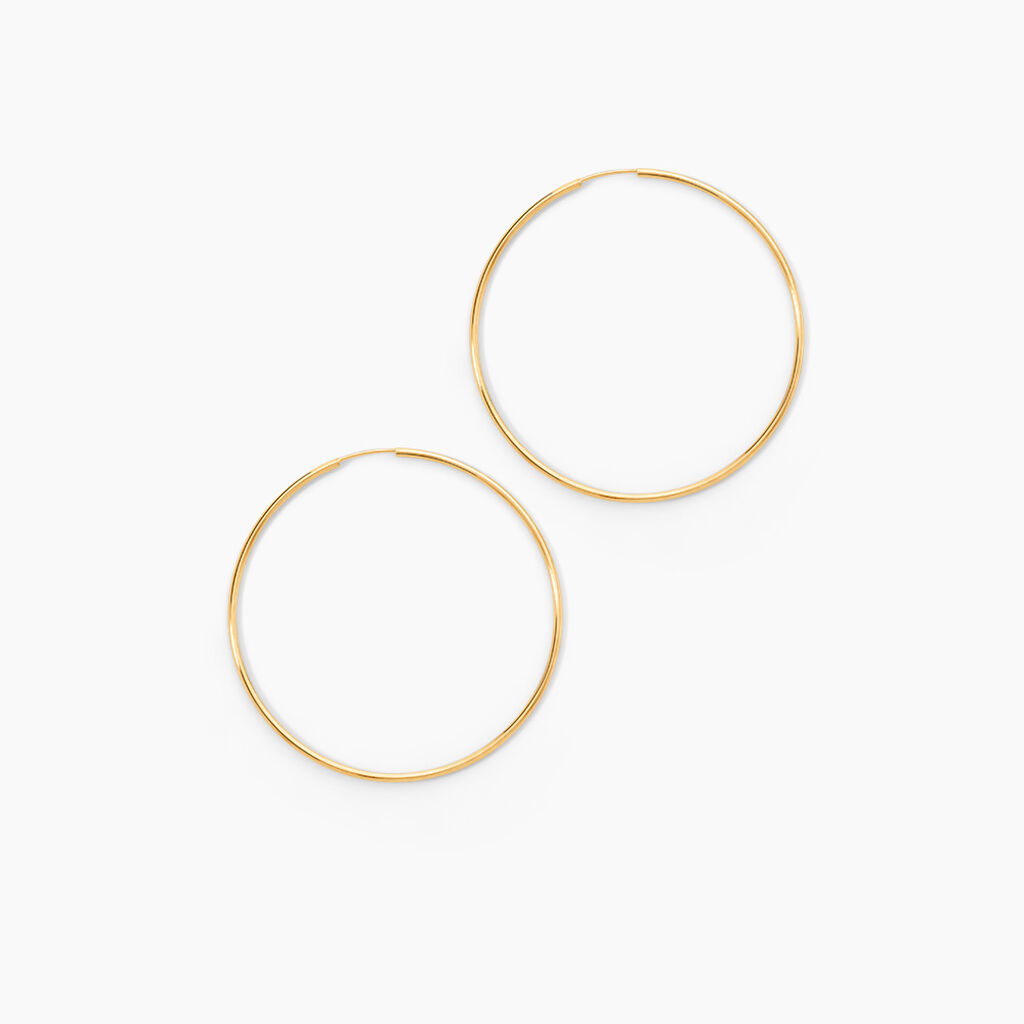 Cr&eacute;oles Dominae Flexible Or Jaune - Boucles d'oreilles cr&eacute;oles Femme | Histoire d&rsquo;Or