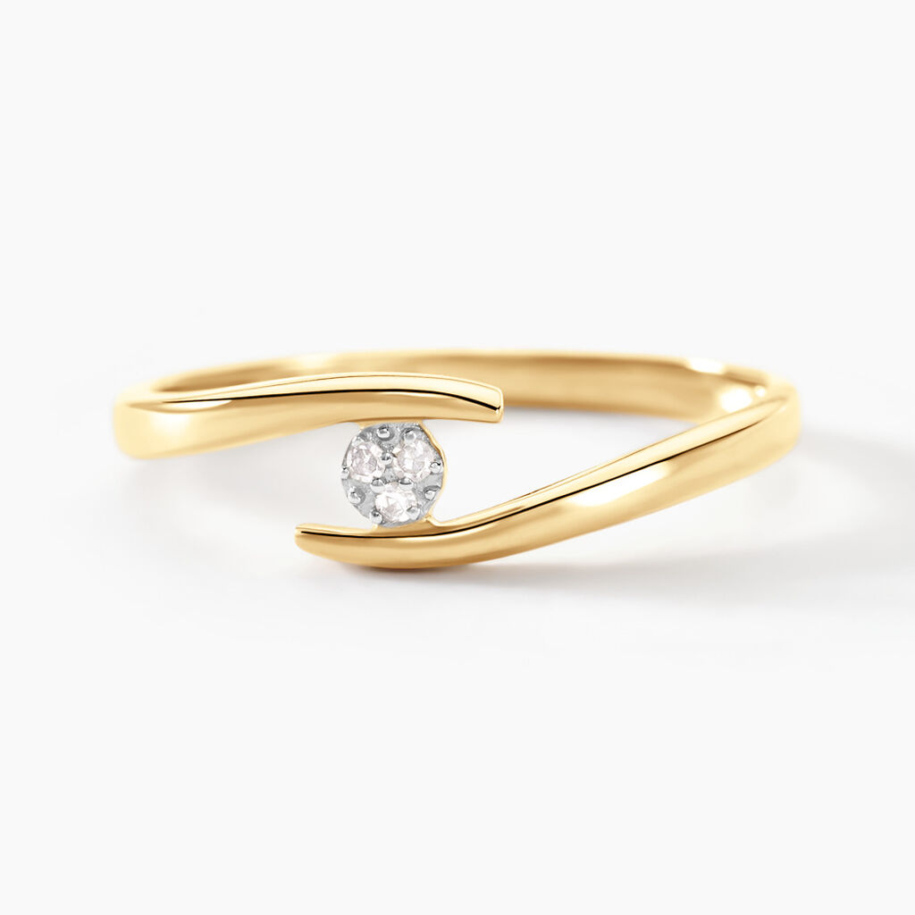 Bague Nolah Or Jaune Diamant - Bagues solitaires Femme | Histoire d’Or