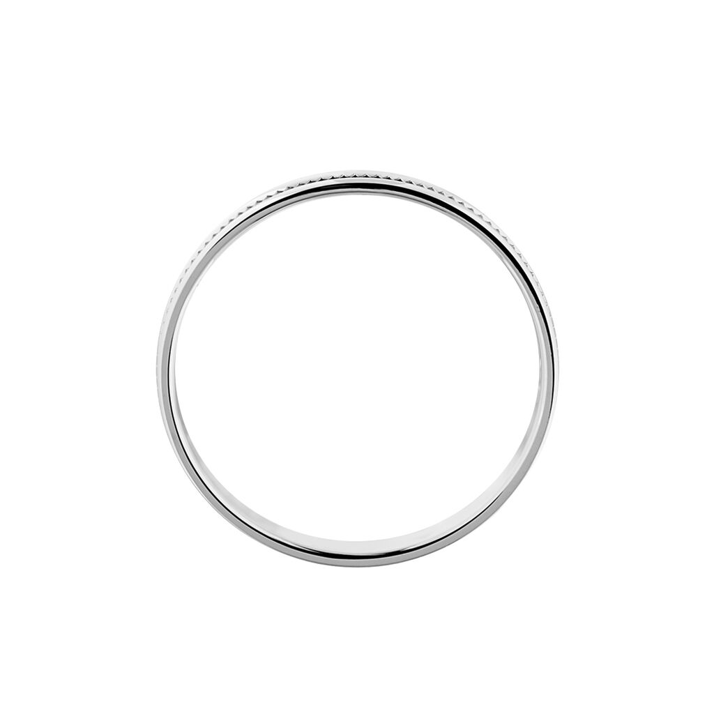 Alliance Perlee Ruban Plat Or Blanc - Alliances Unisex | Histoire d&rsquo;Or
