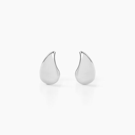 Boucles D'oreilles Puces Clo&eacute;lie Argent Blanc - Boucles d'oreilles fantaisie Femme | Histoire d&rsquo;Or