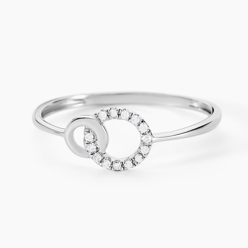 Bague Mahaut Or Blanc Diamant - Bagues avec pierre Femme | Histoire d’Or