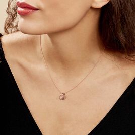 Collier Argent Bicolore Serapis Oxydes De Zirconium - Colliers Coeur Femme | Histoire d’Or