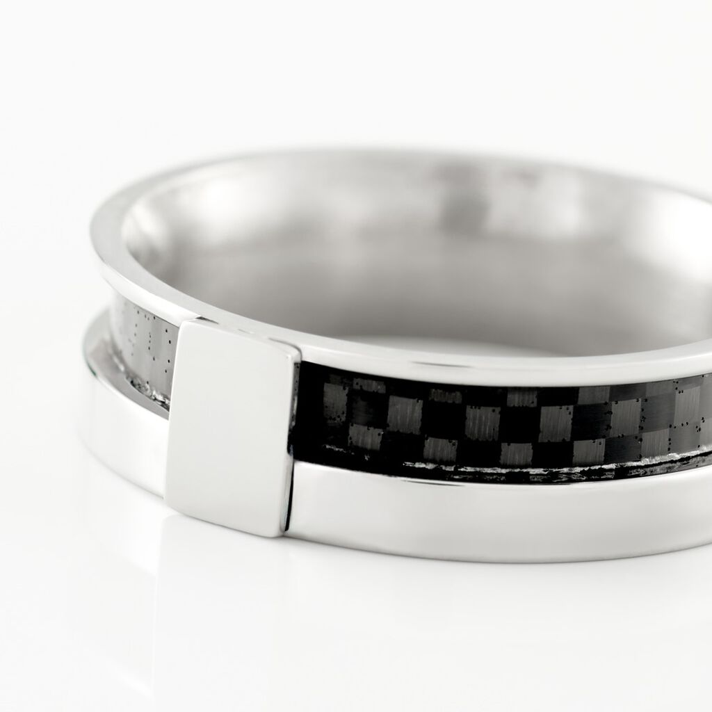 Bague Karly Acier Blanc - Bagues fantaisie Homme | Histoire d&rsquo;Or
