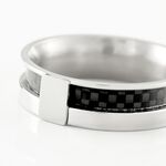 Bague Karly Acier Blanc - Bagues fantaisie Homme | Histoire d&rsquo;Or