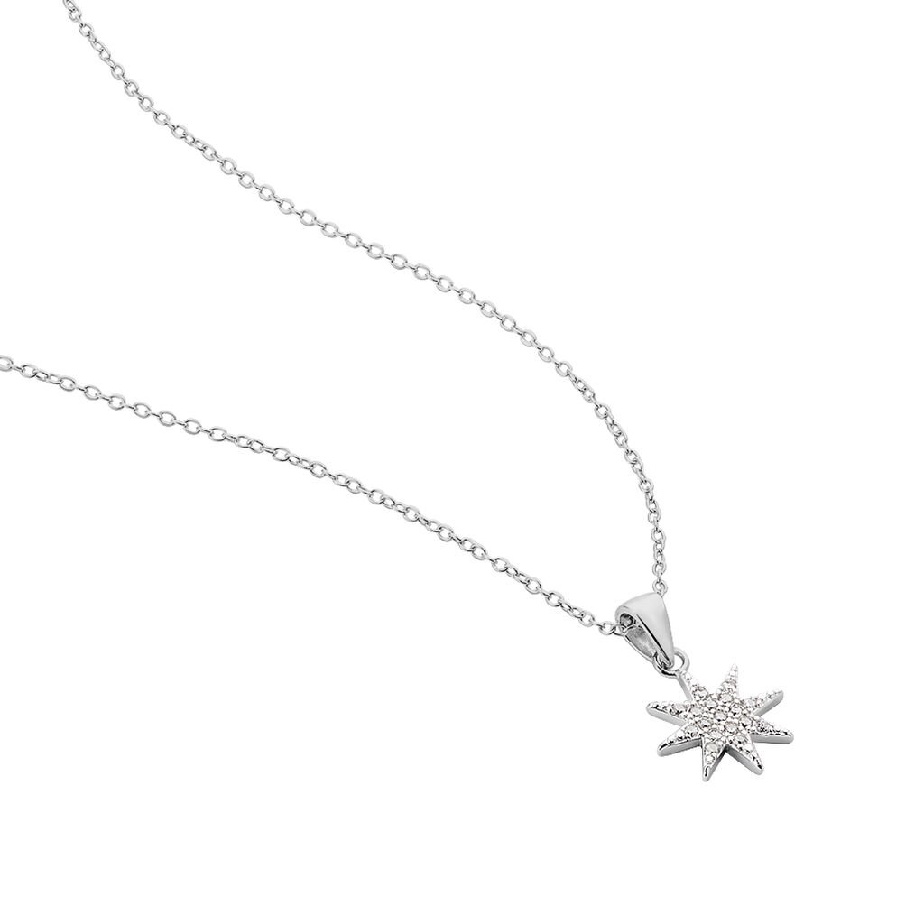Collier Sarida Argent Blanc Oxyde De Zirconium - Colliers fantaisie Femme | Histoire d’Or