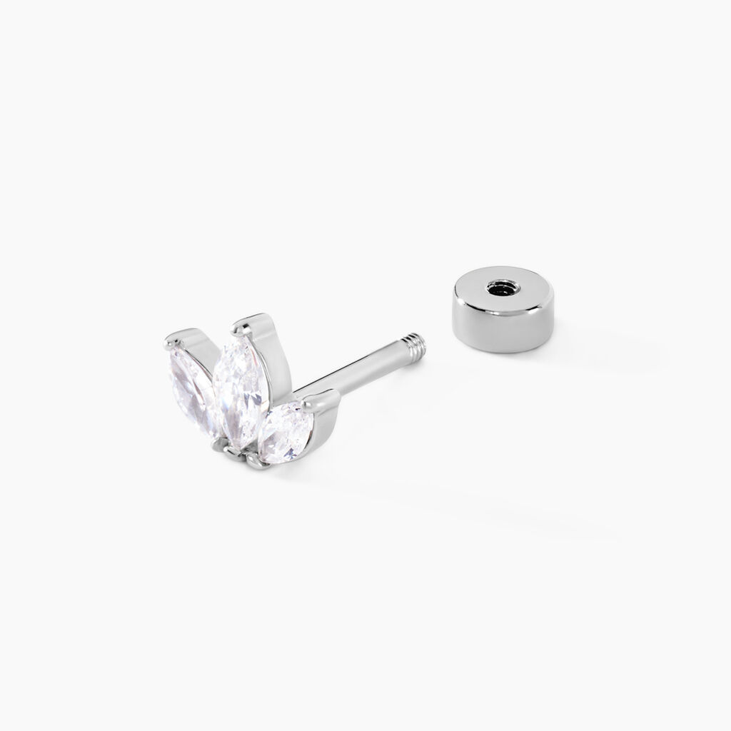 Piercing Gandie Acier Blanc Oxyde De Zirconium - Bijoux Femme | Histoire d’Or