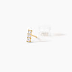 Boucles D'oreilles Puces Youssa Barrettes Or Jaune Oxyde De Zirconium - Clous d'oreilles Femme | Histoire d&rsquo;Or