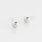 Boucles D'oreilles Puces Virgie Argent Blanc - Boucles d'oreilles fantaisie Femme | Histoire d&rsquo;Or