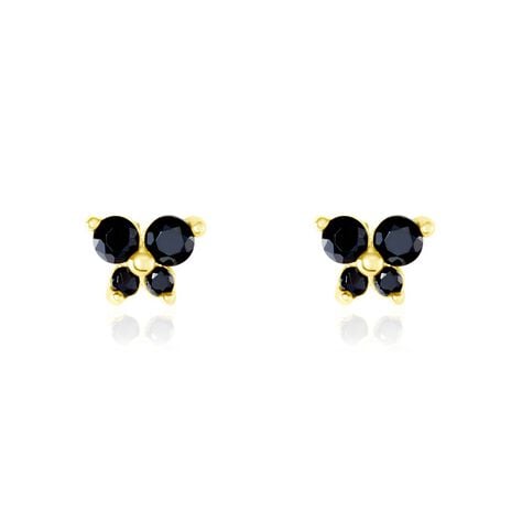 Boucles D'oreilles Puces Or Jaune Oxydes De Zirconium - Clous d'oreilles Femme | Histoire d&rsquo;Or