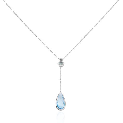 Collier Dennis Or Blanc Topaze - Colliers Femme | Histoire d’Or