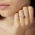Bague Solitaire Carolina Or Blanc Oxyde De Zirconium - Bagues solitaires Femme | Histoire d&rsquo;Or