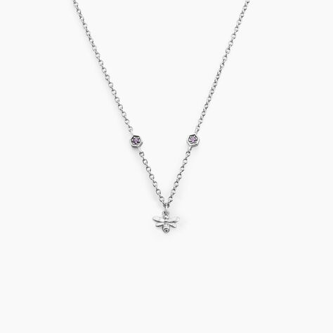 Collier Honey Argent Blanc Oxyde De Zirconium - Colliers fantaisie Femme | Histoire d’Or