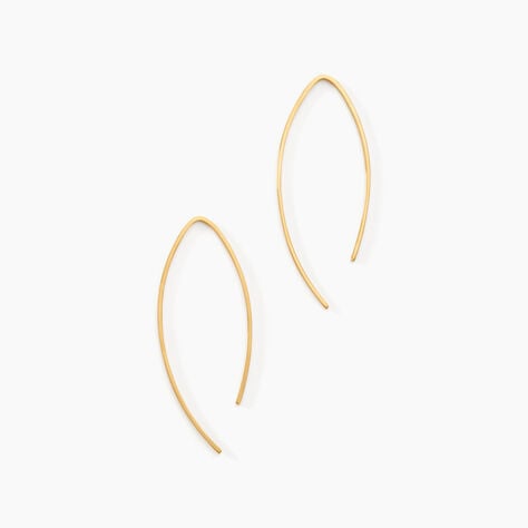 Créoles Helle Amande Or Jaune - Boucles d'oreilles créoles Femme | Histoire d’Or