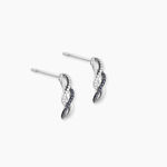 Boucles D'oreilles Puces Callune Or Blanc Diamant - Clous d'oreilles Femme | Histoire d&rsquo;Or