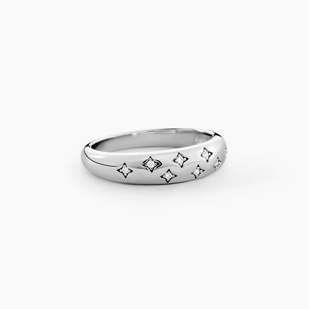 Bague Garrett Argent Blanc Oxyde De Zirconium - Bagues avec pierre Femme | Histoire d&rsquo;Or