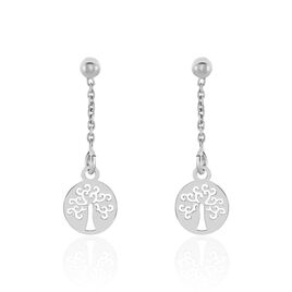 Boucles D'oreilles Pendantes Audrey-rose Argent Blanc - Boucles d'oreilles fantaisie Femme | Histoire d’Or