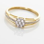 Bague Katherina Or Jaune Diamant - Bagues avec pierre Femme | Histoire d&rsquo;Or