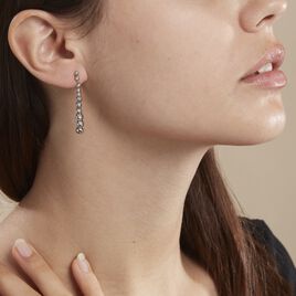 Boucles D'oreilles Pendantes Miska Argent Blanc - Boucles d'oreilles fantaisie Femme | Histoire d’Or