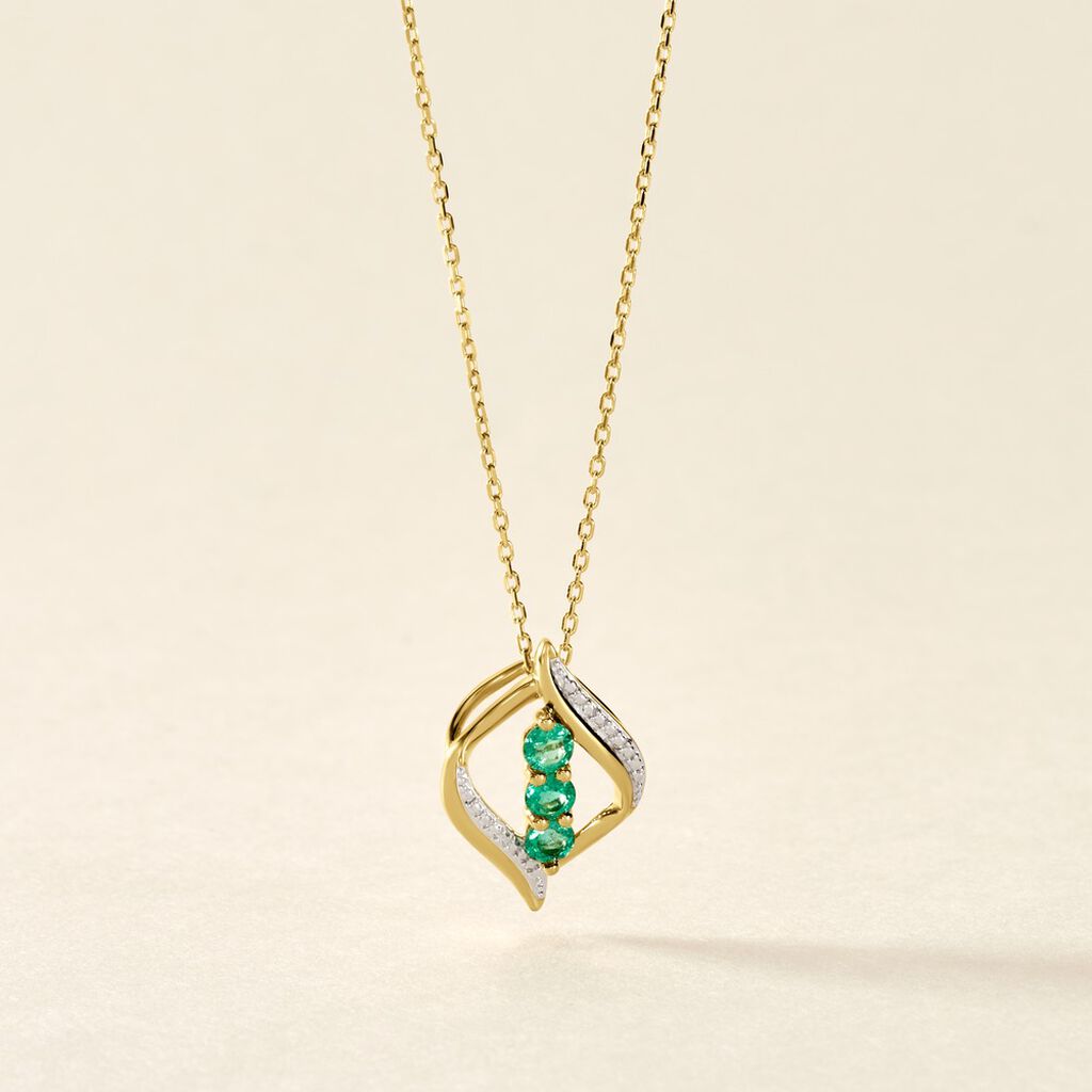 Collier Shahara Or Jaune Emeraude - Colliers Femme | Histoire d&rsquo;Or
