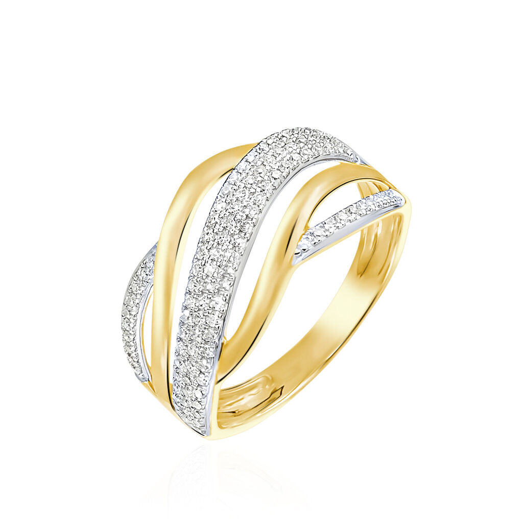 Bague Nila Or Jaune Diamant - Bagues avec pierre Femme | Histoire d’Or