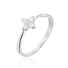 Bague Winter Flower Or Blanc Oxyde De Zirconium - Bagues avec pierre Femme | Histoire d’Or