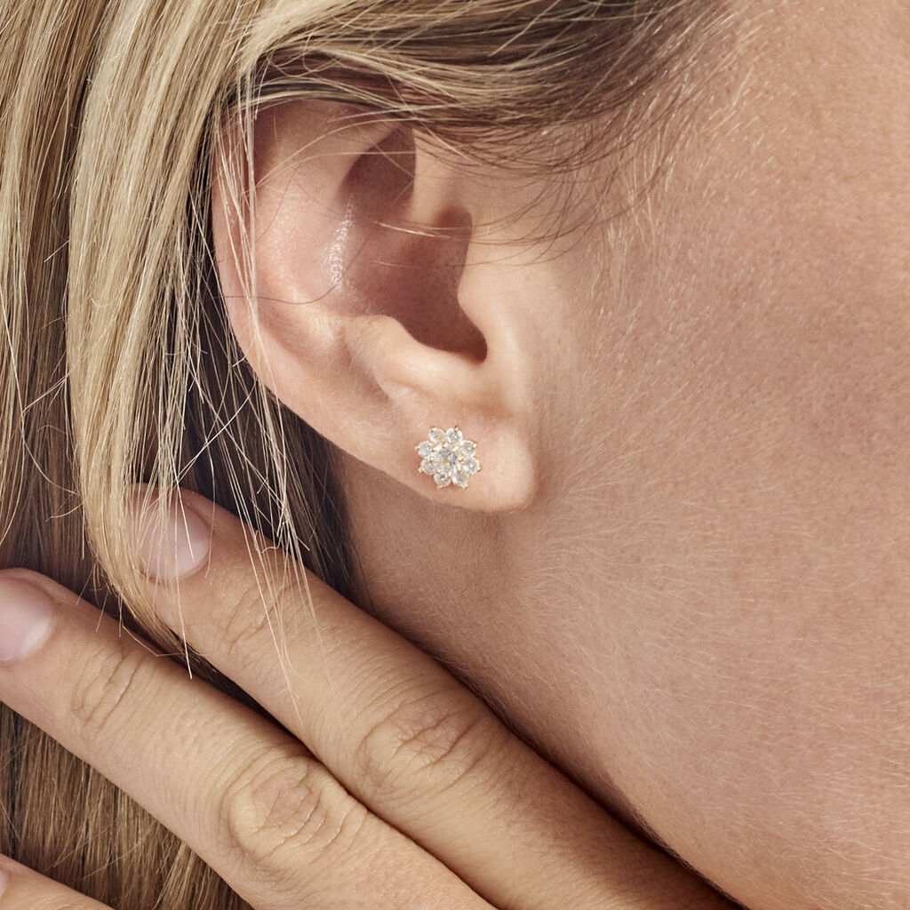 Boucles D'oreilles Or Jaune Eleanor Oxydes - Boucles d'oreilles pendantes Femme | Histoire d&rsquo;Or