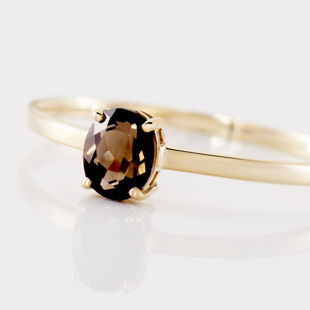 Solitaire Or Jaune Lily Quartz - Bagues solitaires Femme | Histoire d’Or