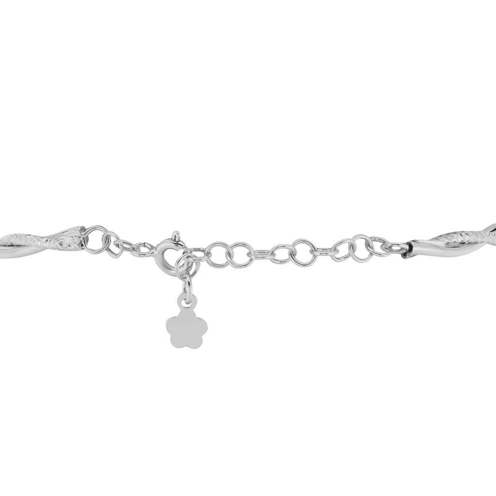 Bracelet Abie Torsade Argent Blanc - Bracelets Femme | Histoire d’Or