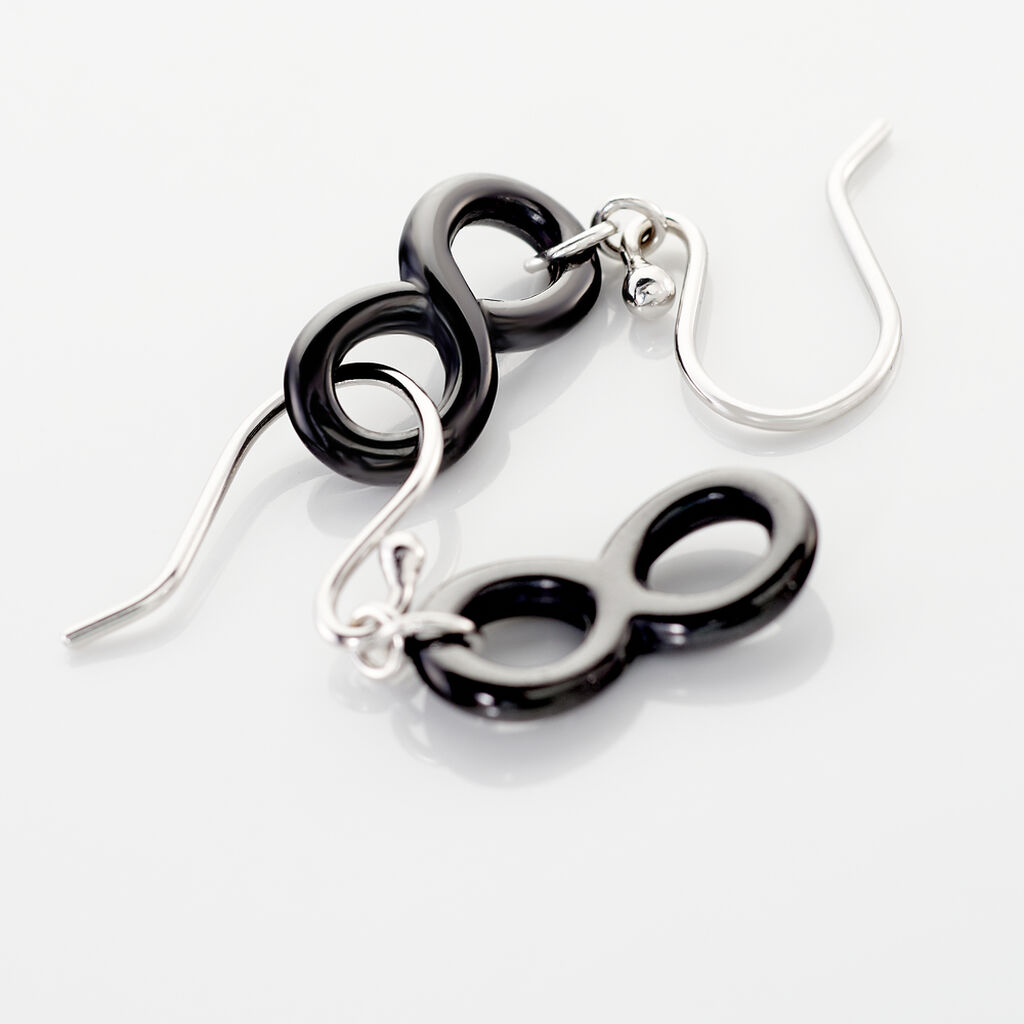 Boucles D'oreilles Pendantes Alicia Argent Blanc Céramique - Boucles d'oreilles fantaisie Femme | Histoire d’Or