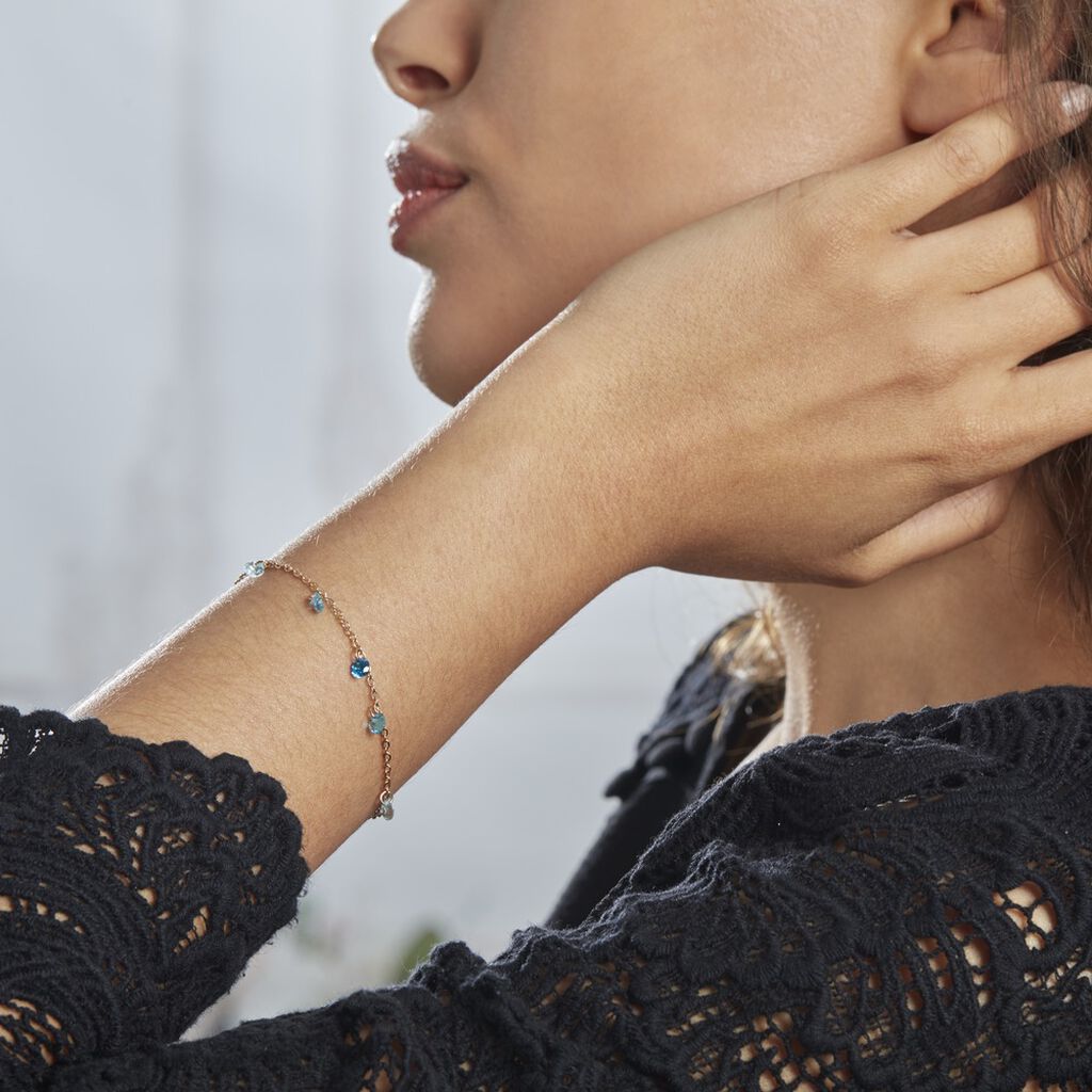 Bracelet Myosothis Plaqué Or Pierres - Bracelets Femme | Histoire d’Or