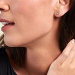 Boucles D'oreilles Puces Ulima Argent Blanc - Boucles d'oreilles fantaisie Femme | Histoire d&rsquo;Or