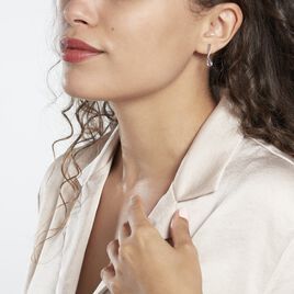 Boucles D'oreilles Pendantes Assaf Or Blanc Amethyste Et Oxyde - Boucles d'oreilles pendantes Femme | Histoire d’Or