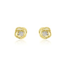 Boucles D'oreilles Puces Or Jaune Urlanie Diamants - Clous d'oreilles Femme | Histoire d’Or