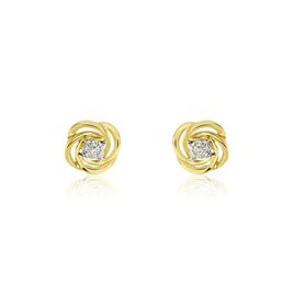 Boucles D'oreilles Puces Or Jaune Urlanie Diamants - Clous d'oreilles Femme | Histoire d’Or
