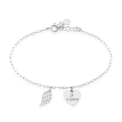 Bracelet Argent Blanc Laios - Bracelets Coeur Femme | Histoire d’Or