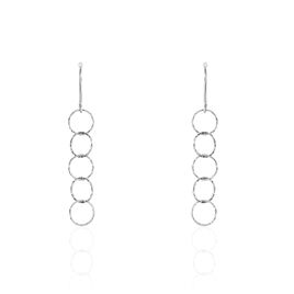 Boucles D'oreilles Pendantes Bulle Argent Blanc - Boucles d'oreilles fantaisie Femme | Histoire d’Or