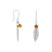 Boucles D'oreilles Pendantes Argent Blanc Adriane Ambres - Boucles d'Oreilles Plume Femme | Histoire d’Or