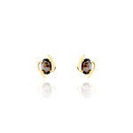 Boucles D'oreilles Puces Vrille Ovale Or Jaune Quartz - Clous d'oreilles Femme | Histoire d&rsquo;Or