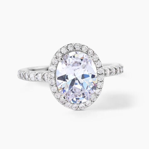 Bague Solitaire Adeodat Argent Oxyde De Zirconium - Bagues solitaires Femme | Histoire d&rsquo;Or